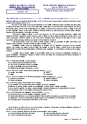 Đề thi thử THPT Quốc gia môn Tiếng Anh năm 2019 lần 3 - Mã đề 132 - Trường THPT TH Cao Nguyên (Có đáp án)